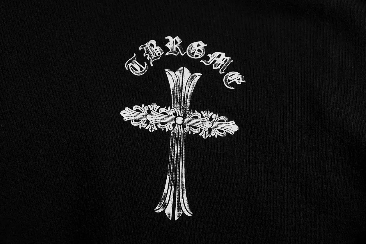 P270 Chrome Hearts Chrome Hearts Logo Hooded Sweatshirt Size: S M L XL Color: Black